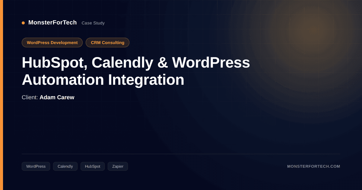 HubSpot, Calendly & WordPress Automation Integration