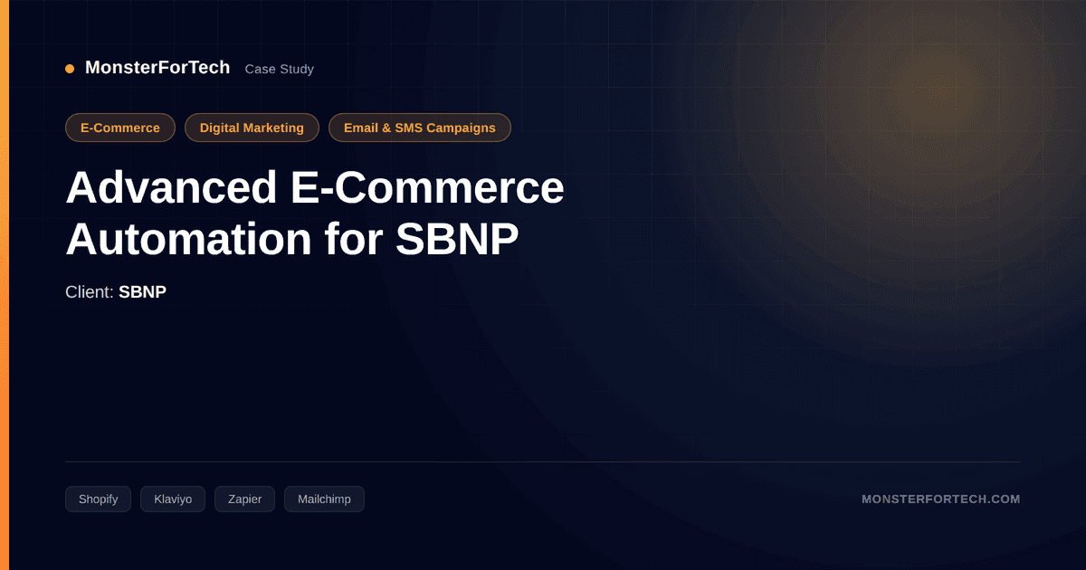 Advanced E-Commerce Automation for SBNP